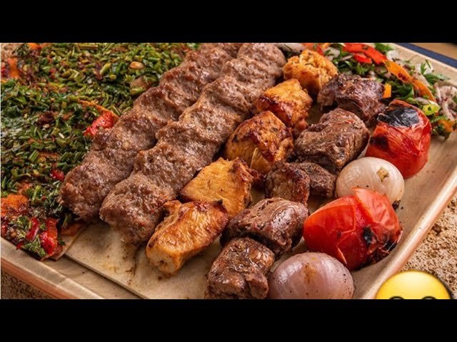 مشاوي مشكلة على الفحم - مطعم ومشاوي أبو كمال بنش إدلب سوريا